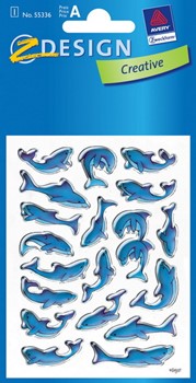 Z-Design 55336, Creative - Sticker Airbrush Motiv Delphine, 1 Bogen