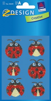 Z-Design 55644, Creative - Sticker Glamour Motiv Marienkäfer, 1 Bogen