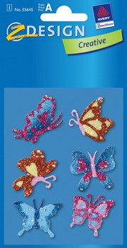 Z-Design 55645, Creative - Sticker Glamour Motiv Schmetterlinge, 1 Bogen