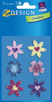 Z-Design 55646, Creative - Sticker Glamour Motiv Bunte Blumen, 1 Bogen
