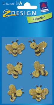 Z-Design 55690, Creative - Sticker Glamour Motiv Bienen, 1 Bogen