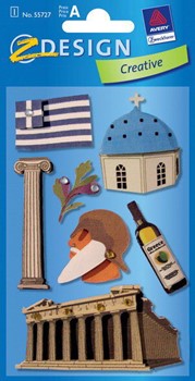 Z-Design 55727, Creative - Sticker Collage Motiv Griechenland, 1 Bogen
