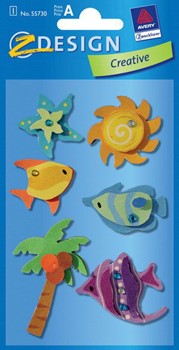 Z-Design 55730, Creative - Sticker Collage Motiv Meer, 1 Bogen
