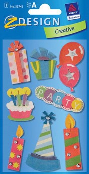 Z-Design 55742, Creative - Sticker Collage Motiv Party, 1 Bogen