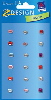 Z-Design 55745, Creative - Sticker Collage Motiv Stones mixed colour, 1 Bogen