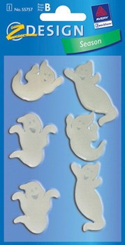 Z-Design 55757, Creative - Jelly Sticker, Motiv Geister, 1 Bogen