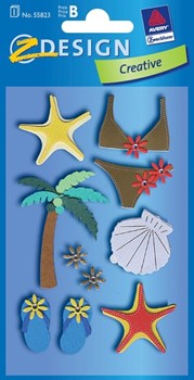 Z-Design 55823, Creative - Collage Sticker, Motiv Urlaub, 1 Bogen