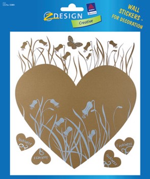 Z-Design 55881, Creative - Wandsticker, Motiv Herzen, 2 Bogen