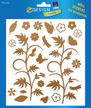 Z-Design 55882, Creative - Wandsticker, Motiv Blumen, 2 Bogen