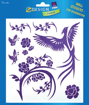 Z-Design 55886, Creative - Wandsticker, Motiv Phönix, 2 Bogen