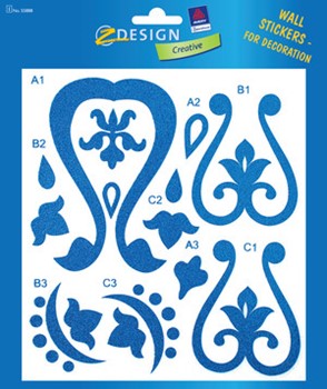 Z-Design 55888, Creative - Wandsticker, Motiv Ornamente, 3-farbig, 2 Bogen