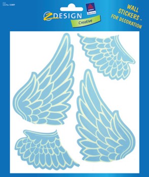 Z-Design 55889, Creative - Wandsticker, Motiv Engelsflügel, 2 Bogen