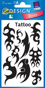 Z-Design 56631, Beauty - Tattoos Ornamente schwarz/weiß, 1 Bogen