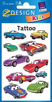 Z-Design 56644, Kids - wasserfeste Tattoos, Motiv lustige Autos, 1 Bogen
