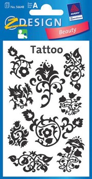 Z-Design 56648, Beauty - wasserfeste Tattoos, Motiv Ornament Blätter, 1 Bogen