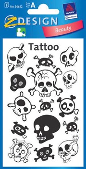 Z-Design 56652, Beauty - wasserfeste Tattoos, Motiv Totenköpfe, 1 Bogen