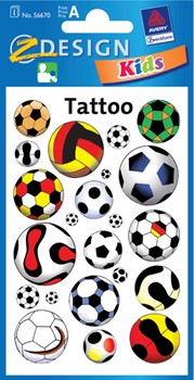 Z-Design 56670, Kids - Tattoo, Motiv Fußball, 1 Bogen
