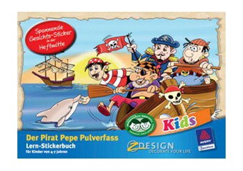 Z-Design 57862, Kids - Lern-Stickerbuch, Motiv Pirat, 1 Lernbuch