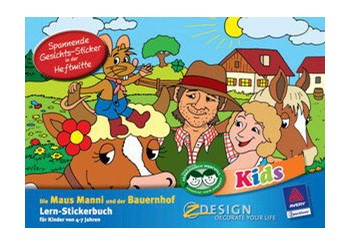 Z-Design 57863, Kids - Lern-Stickerbuch, Motiv Tiere, 1 Lernbuch
