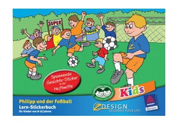 Z-Design 57867, Kids - Lern-Stickerbuch, Motiv Fußball, 1 Lernbuch