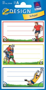 Z-Design 59340, School - Buchetikett Papier Motiv Fußball, 4 Bögen