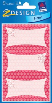 Z-Design 59565, Home - Haushaltsetiketten, Motiv Preiselbeeren Raute, 3 Bogen