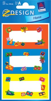 Z-Design 59636, Home - Haushaltsetiketten Sticker, Motiv bunte Flächen, 3 Bogen