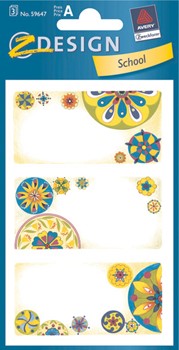 Z-Design 59647, School - Buchetiketten, Motiv Mandala, 3 Bogen