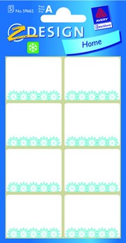 Z-Design 59662, Home -Tiefkühl Etiketten, hellblau, 40 Stück