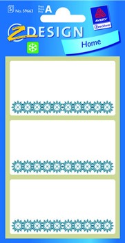 Z-Design 59663, Home -Tiefkühl Etiketten, dunkel blau, 15 Stück