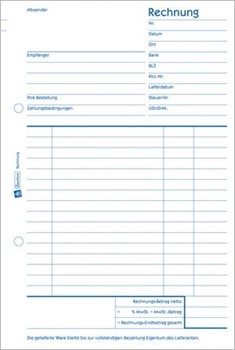 Avery Zweckform 703, Rechnung ohne Durchschlag mit Mikroperforation A5, 50 Blatt