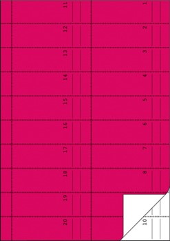 Avery Zweckform 843, Bonbuch, 1-1000 Bons, fortlaufend nummeriert, ohne Kellner-Nr. pink, weiß, 1. und 2. Blatt bedruckt, Abrisse mikroperforiert , A4, 2x 50 Blatt