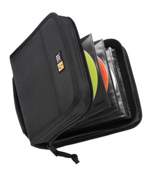 Case Logic CDW32, CD-Ordner für 32 CDs, 155x60x165mm, Nylon schwarz, 1 Stück