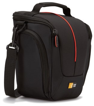 Case Logic DCB306K, SLR-Kamera-Tasche, Nylon, schwarz/orange, 19x13,5x23 cm
