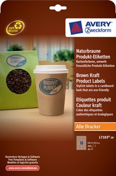 Avery Zweckform L7103-20 productetiketten | 360 etiketten