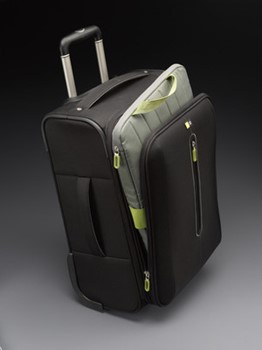 Case Logic PTU221, Reise-Trolley, Nylon, schwarz/grün, mit Notebook-Shuttle, 40,6 cm (16")