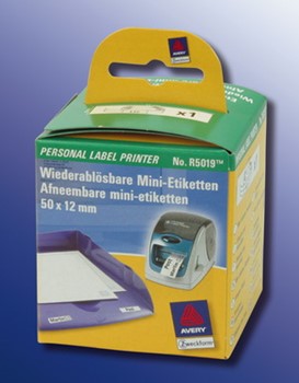 Avery Zweckform R5019, Kennzeichnungsetiketten für Personal Label Printer 50x12 mm, 1 Rolle (= 440 Etiketten)