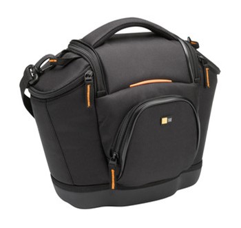 Case Logic SLRC202, SLR-Kamera-Tasche, geeignet für 2 Objektive, EVA-Nylon, schwarz/orange