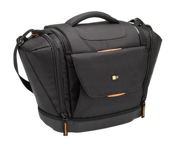 Case Logic SLRC203, SLR-Kamera-Tasche, geeignet für 2-4 Objektive, EVA-Nylon, schwarz/orange