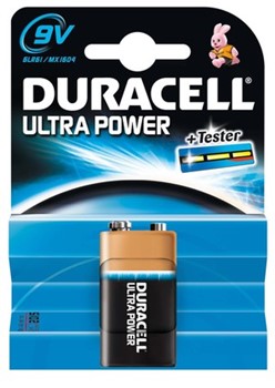 Duracell DUR002951, Ultra Power Alkline Batterie, 9V Block, 1 Stück