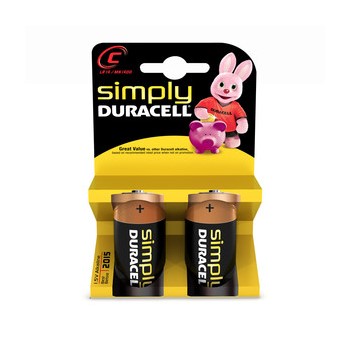 Duracell DUR005693, Simply Alkaline Batterien, C, 1,5V, 2er Pack