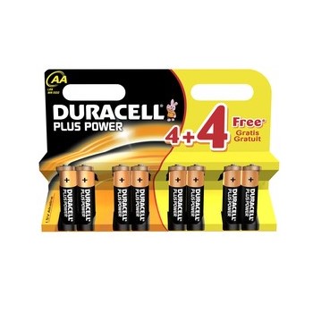 DURACELL PLUS Power Batterien, AA 4+4 Pack (Duracell DUR018105)