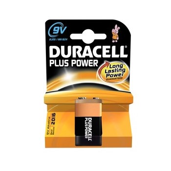 DURACELL PLUS Power Batterien, 9V 1er Pack (Duracell DUR019256)