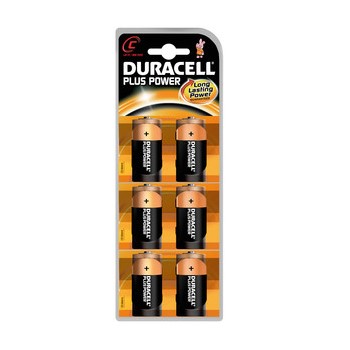 DURACELL PLUS Power Batterien C, 6 Stück (Duracell DUR023727)