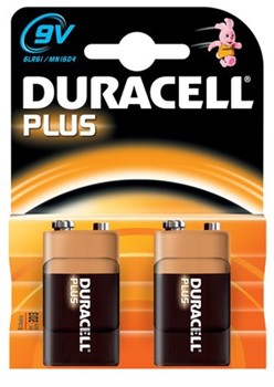 DURACELL PLUS Batterien, 9V, 2 Stück (Duracell DUR038219)