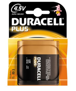 Duracell DUR038226, Plus Alkaline Batterien, 4,5V Block, 1 Stück