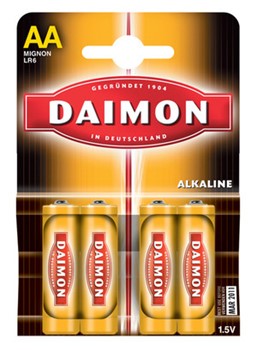 Daimon Batterien, AA, 4 Stück (Duracell DUR065239)