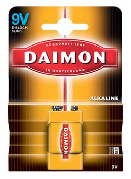 Daimon Batterien, 9V, 1 Stück (Duracell DUR065253)