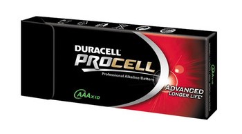 Duracell DUR098077, Procell Batterien, AAA, 10 Stück lose 