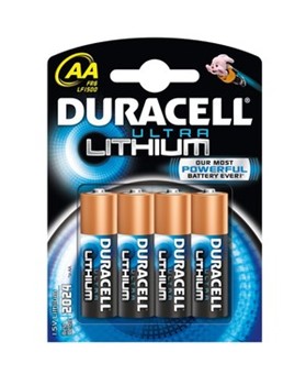 Duracell DUR099944, Ultra Lithium Batterien, Mignon AA, 1,5V, 4er Pack